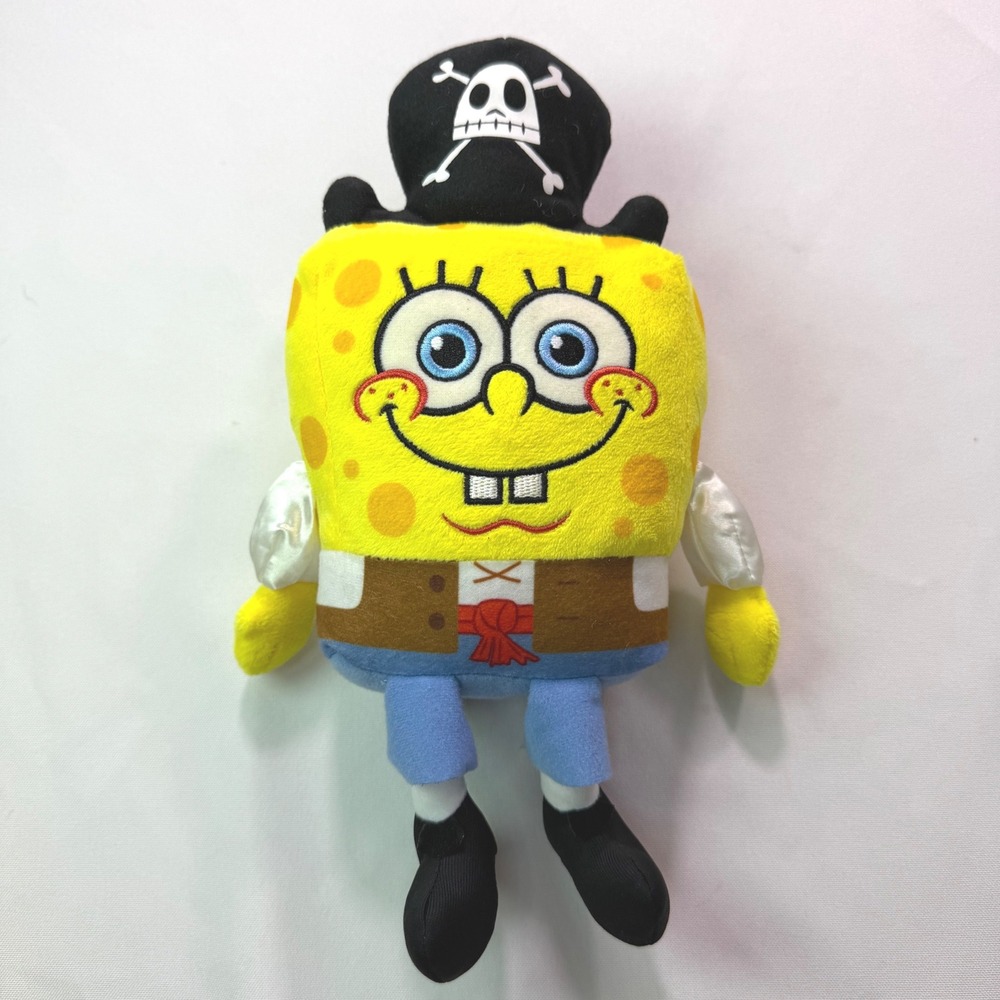 Nickelodeon SpongeBob SquarePants Pirate Plush Stuffed Toy 9.5 Inch Snapco